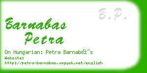 barnabas petra business card